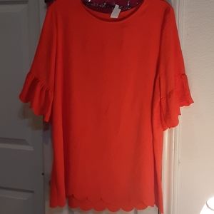 Now N Forever bright orange, short sleeve top